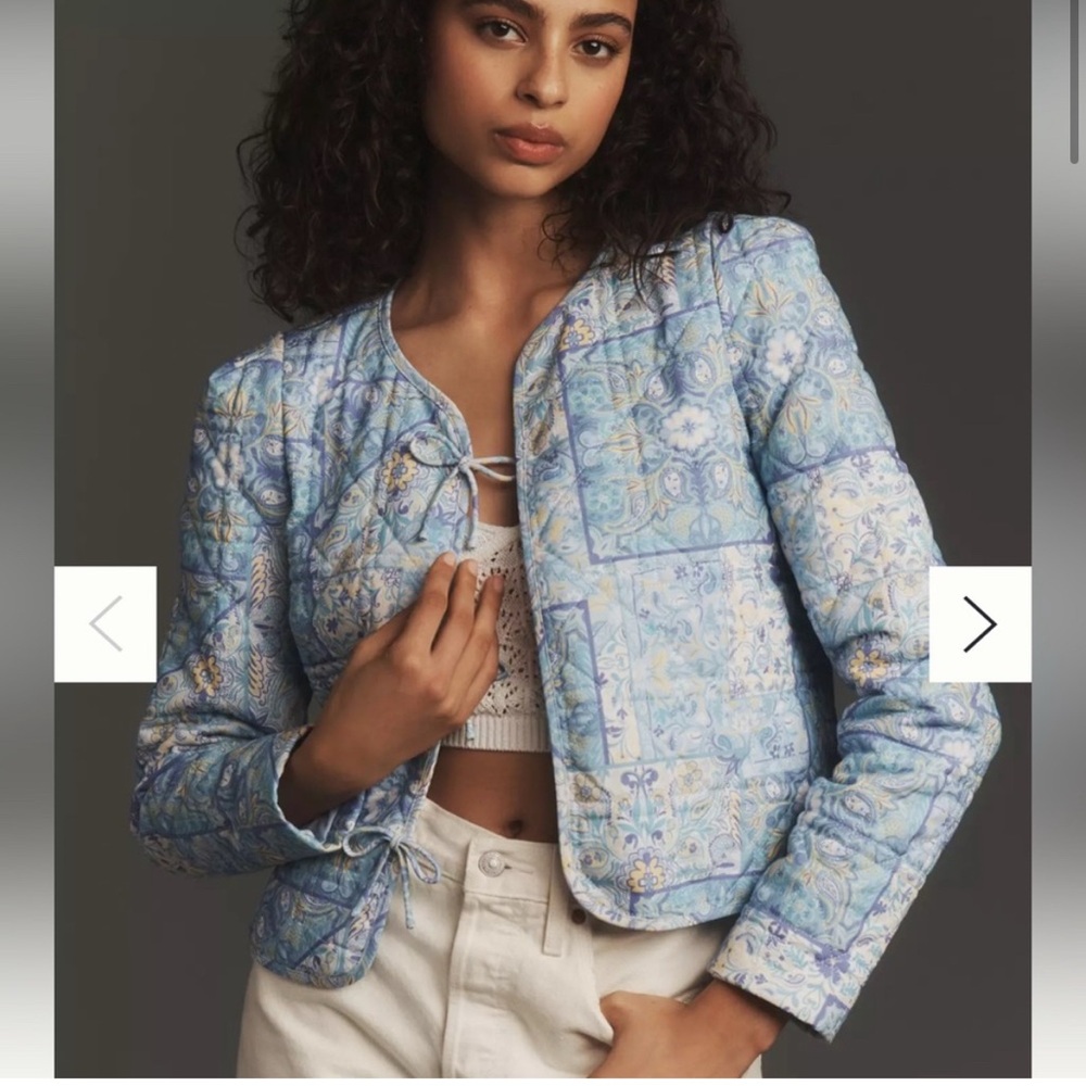 Floral Blue Women's Jacket
